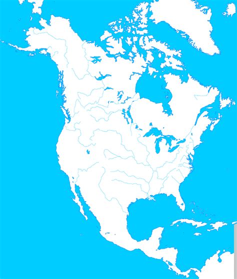 blank map of North America